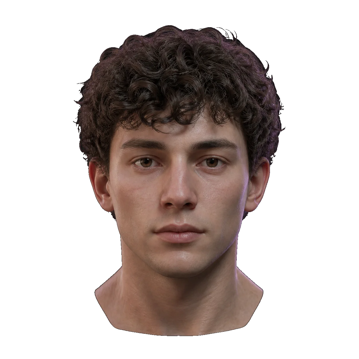 Photo de portrait transformée en modèle 3D de tête avec le générateur image vers 3D