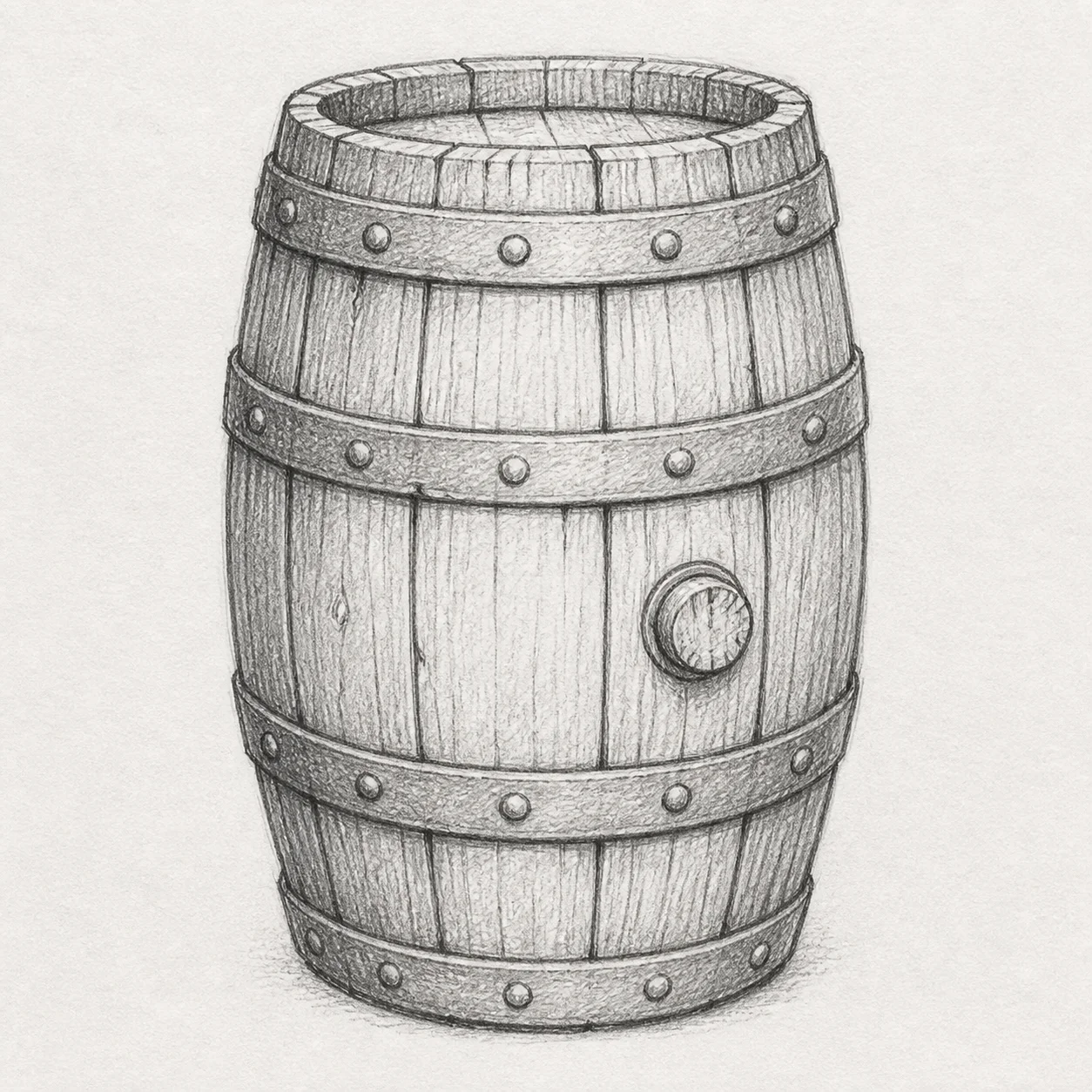 Croquis de référence du tonneau avant conversion