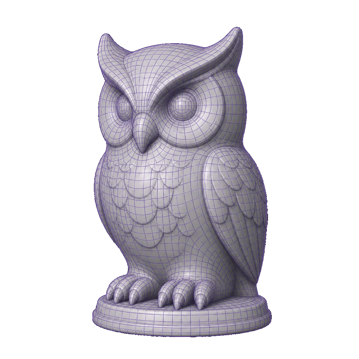 Vue filaire d'un modèle 3D GLB téléchargeable depuis 3D AI Studio