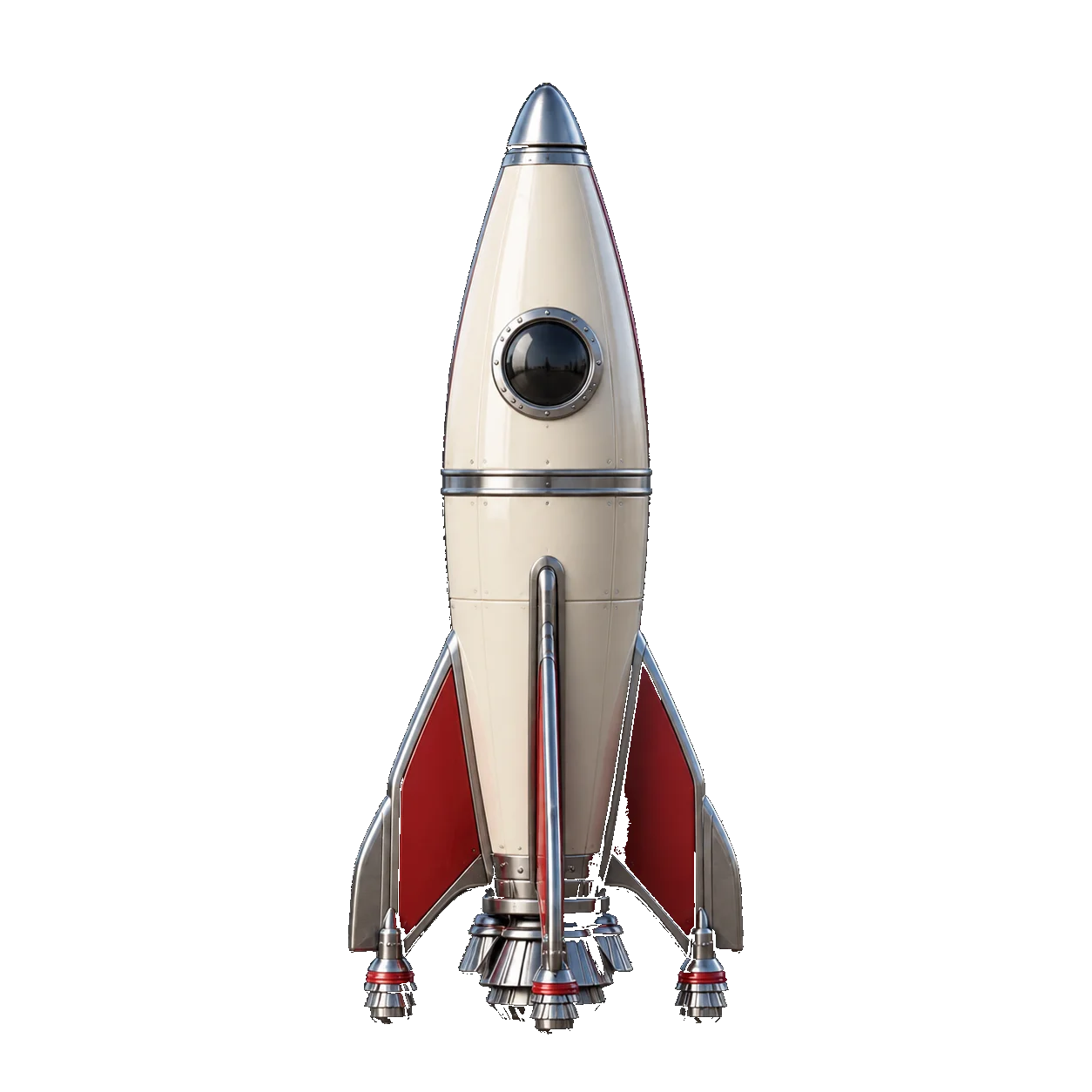 テキストから3D AI Studioで生成したSFロケットの3Dモデル